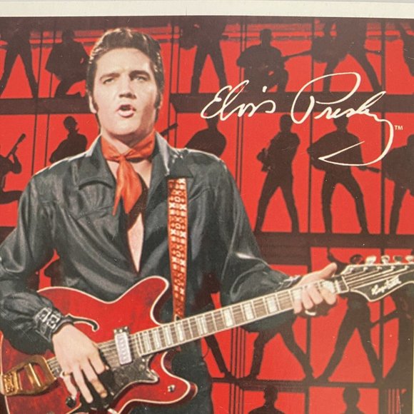 Elvis Red Guitar Collectible Candle Postcard Only Presley Enterprises Vintage - Picture 2 of 6